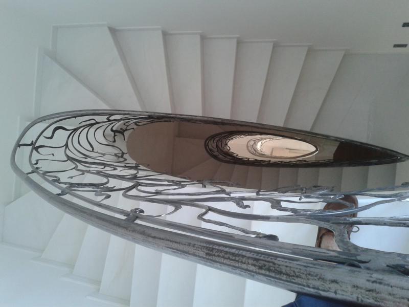 Schleifen von Marmortreppen