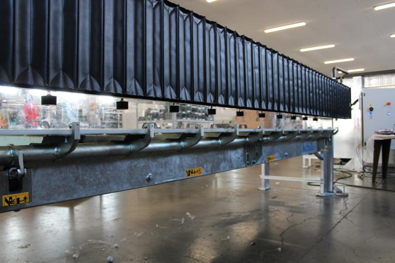 Pneumatic pop-up slab stops