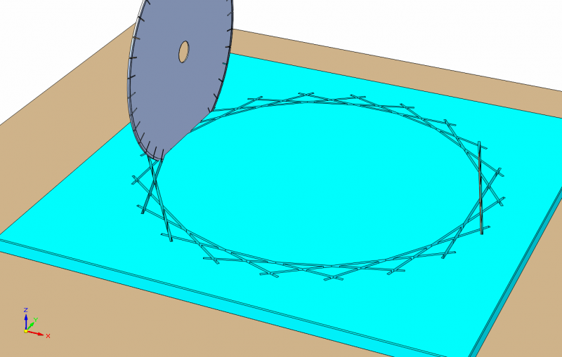 Circle list using blade