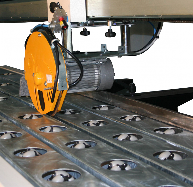 Banco de trabajo con rodillos