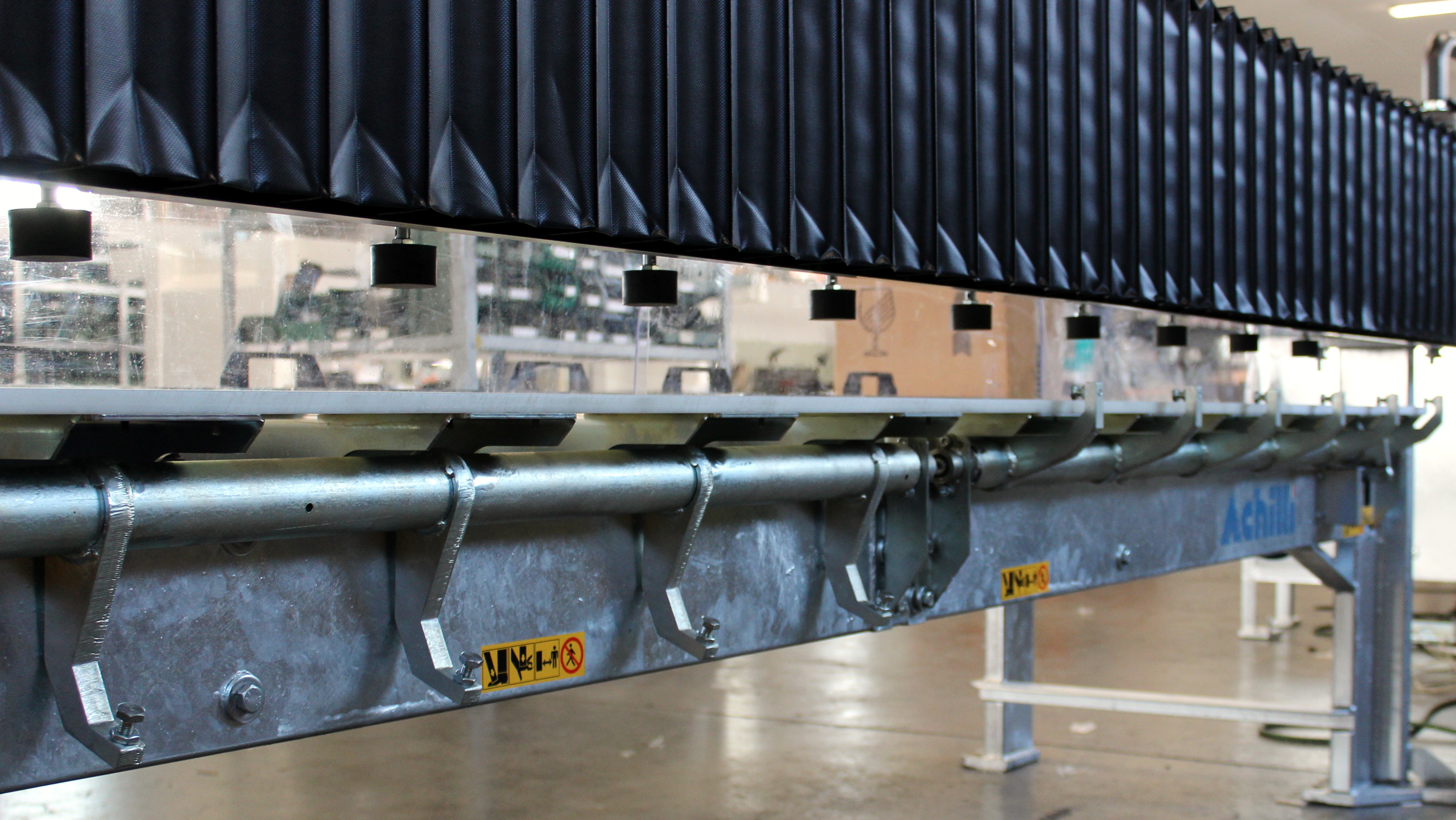 Pneumatic pop-up slab stops