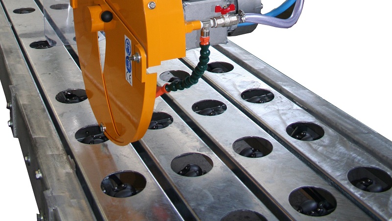 Banco de trabajo con rodillos