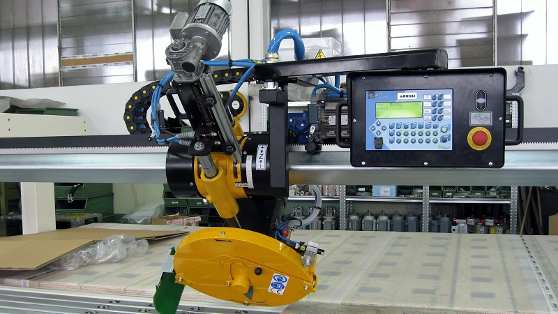 Achilli TFM Mini Bridge Saw 3 Head tilt